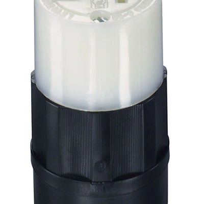 Leviton Industrial Nylon Ground/Straight Blade Connector 6-20R 18-10 AWG 2 Pole 3 Wire