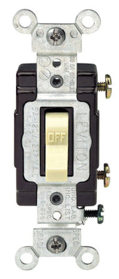 Leviton Commercial Illuminated 15 amps Toggle Switch Ivory