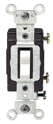 Leviton 15 amps Single Pole Toggle Switch White