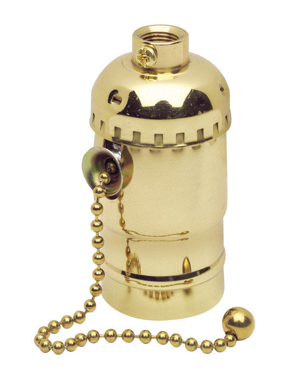 Leviton Aluminum Incandescent Medium Base Pull Chain Socket