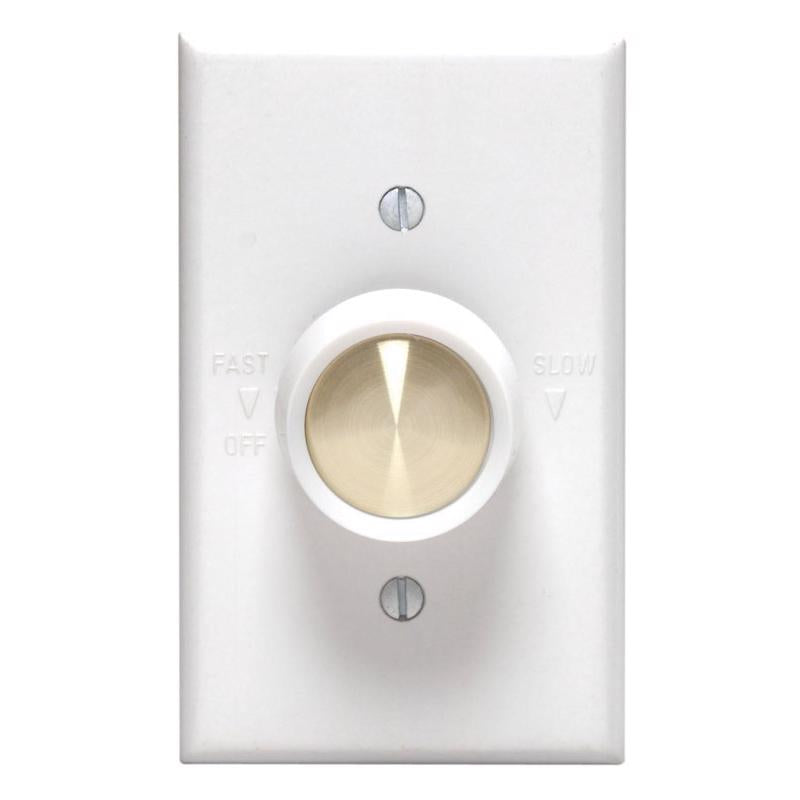 Leviton 5 amps Rotary Fan Control White