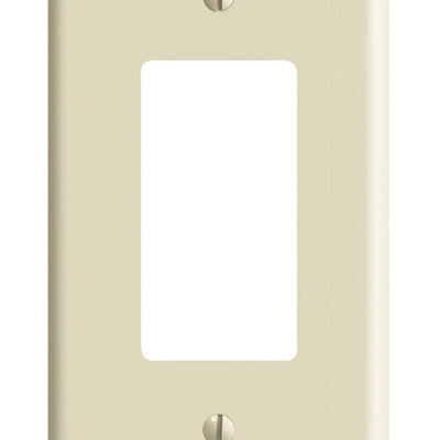 Leviton Ivory 1 gang Thermoset Plastic Decorator Wall Plate