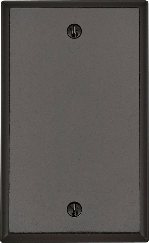 Leviton Brown 1 gang Thermoset Plastic Blank Wall Plate