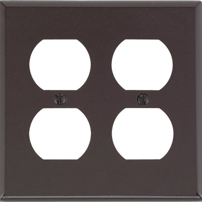 Leviton Brown 2 gang Plastic Duplex Wall Plate