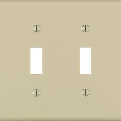 Leviton Ivory 4 gang Thermoset Plastic Toggle Wall Plate