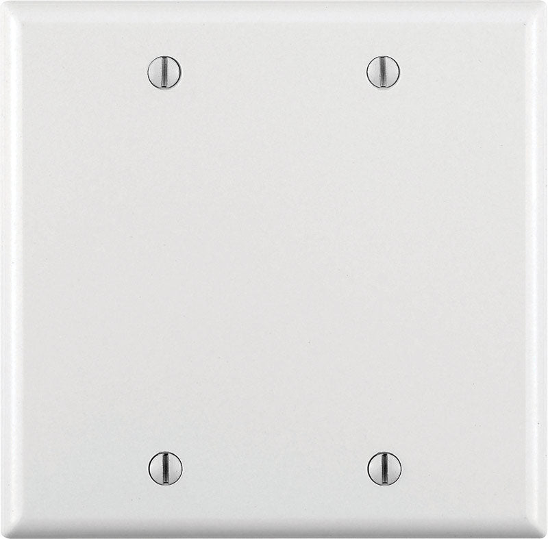 Leviton White 2 gang Plastic Blank Wall Plate