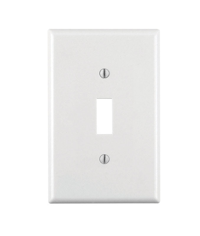 Leviton White 1 gang Thermoset Plastic Toggle Wall Plate
