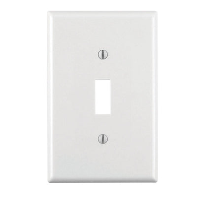 Leviton White 1 gang Thermoset Plastic Toggle Wall Plate