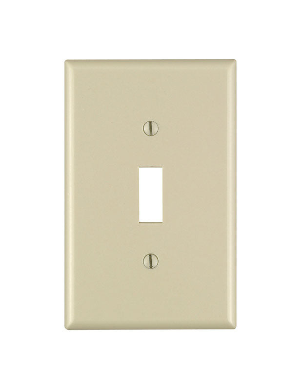 Leviton Ivory 1 gang Thermoset Plastic Toggle Wall Plate
