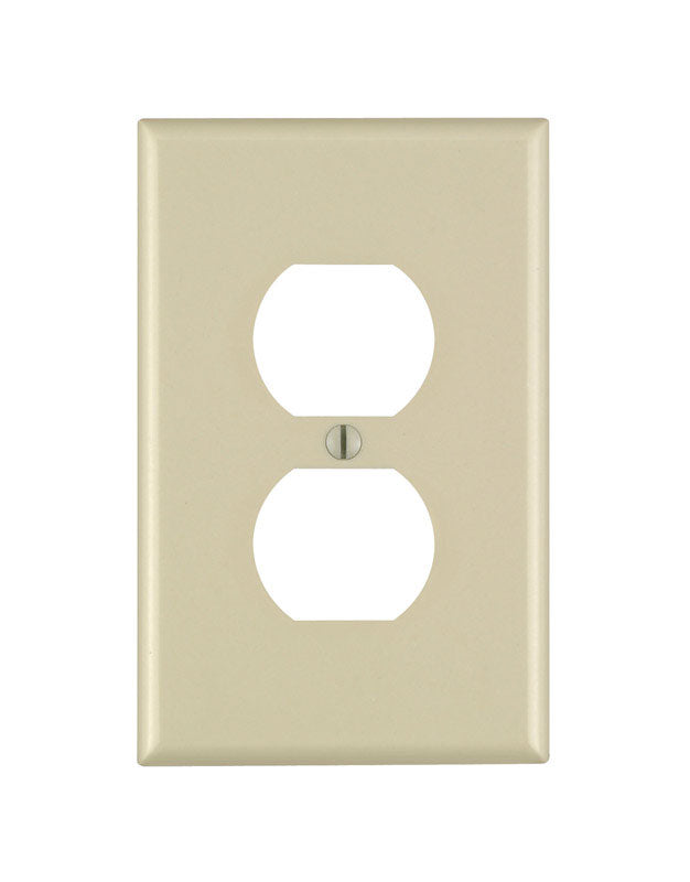 Leviton Ivory 1 gang Plastic Duplex Wall Plate