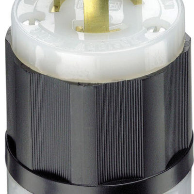 Leviton Industrial Nylon Grounding Plug L5-15P 18-10 AWG 2 Pole 3 Wire