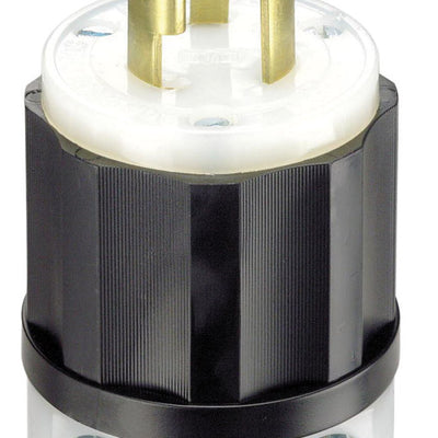 Leviton Industrial Thermoplastic Grounding Locking Plug L6-20P 16-10 AWG 2 Pole 3 Wire