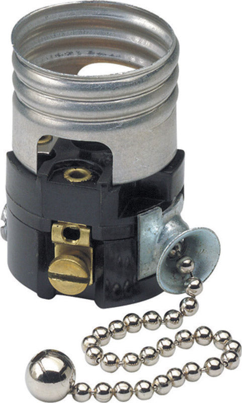Leviton Aluminum Medium Base Pull Chain Socket