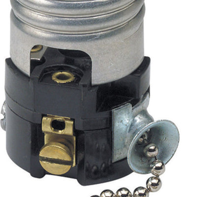 Leviton Aluminum Medium Base Pull Chain Socket