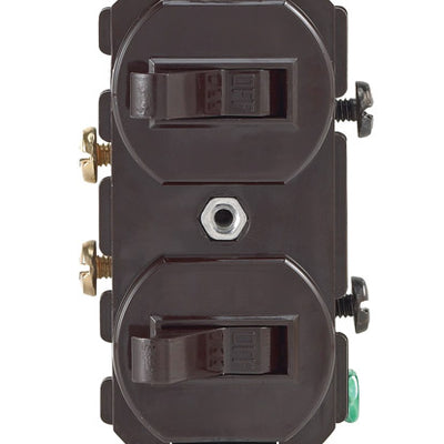 Leviton 15 amps Single Pole Toggle Switch Brown