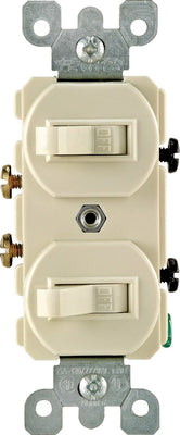 Leviton 15 amps Single Pole Toggle Switch Ivory