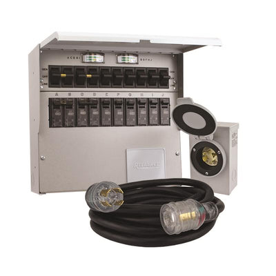 Reliance Controls Pro/Tran 2 30 amps 120/240 V 10 space 10 circuits Surface Mount Generator Power Tr