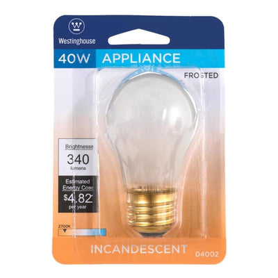 Westinghouse 40 W A15 Appliance Incandescent Bulb E26 (Medium) White