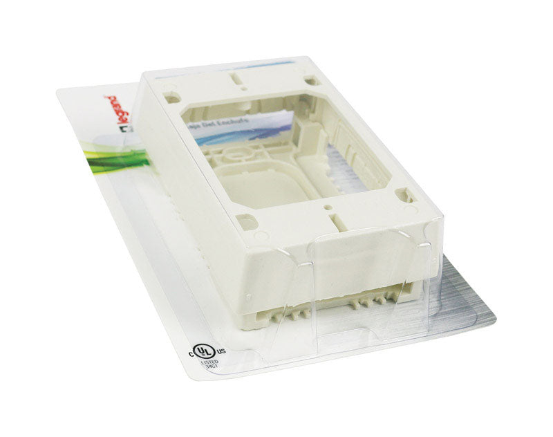Legrand Rectangle Plastic 1 gang Outlet Box Ivory