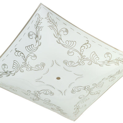 Westinghouse Square White Glass Fan/Fixture Shade