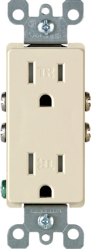 Leviton Decora 15 amps 125 V Duplex Ivory Outlet 5-15R