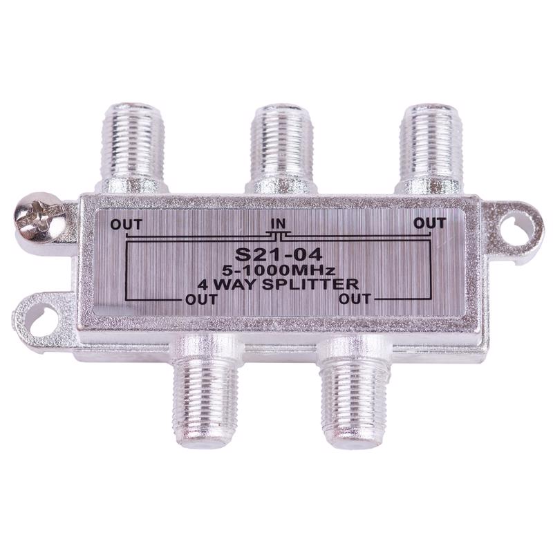 Monster Just Hook It Up 4 Way Coax Splitter 75 ohm 1000 MHz