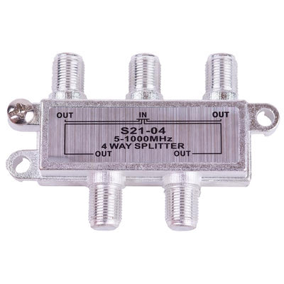 Monster Just Hook It Up 4 Way Coax Splitter 75 ohm 1000 MHz