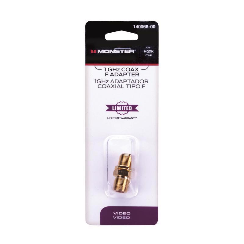 Monster Just Hook It Up Double Female Coax F Adapter 1000 MHz