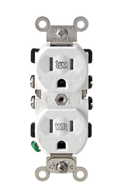 Leviton 15 amps 125 V Duplex White Outlet 5-15R