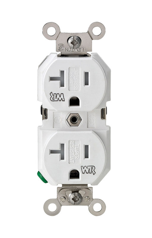 Leviton 20 amps 125 V Duplex White Outlet 5-20R
