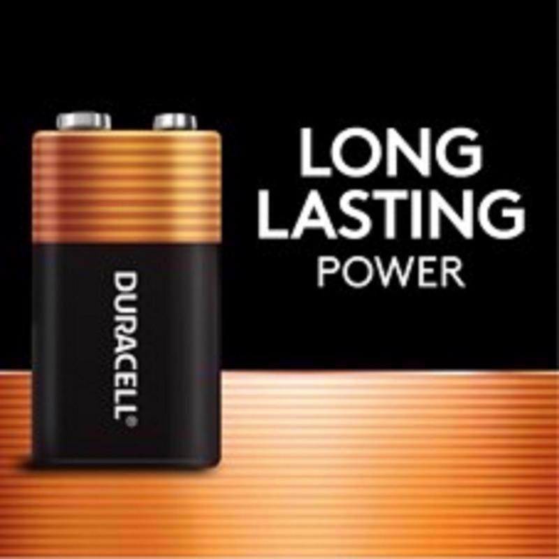 Duracell Coppertop 9-Volt Alkaline Batteries Carded