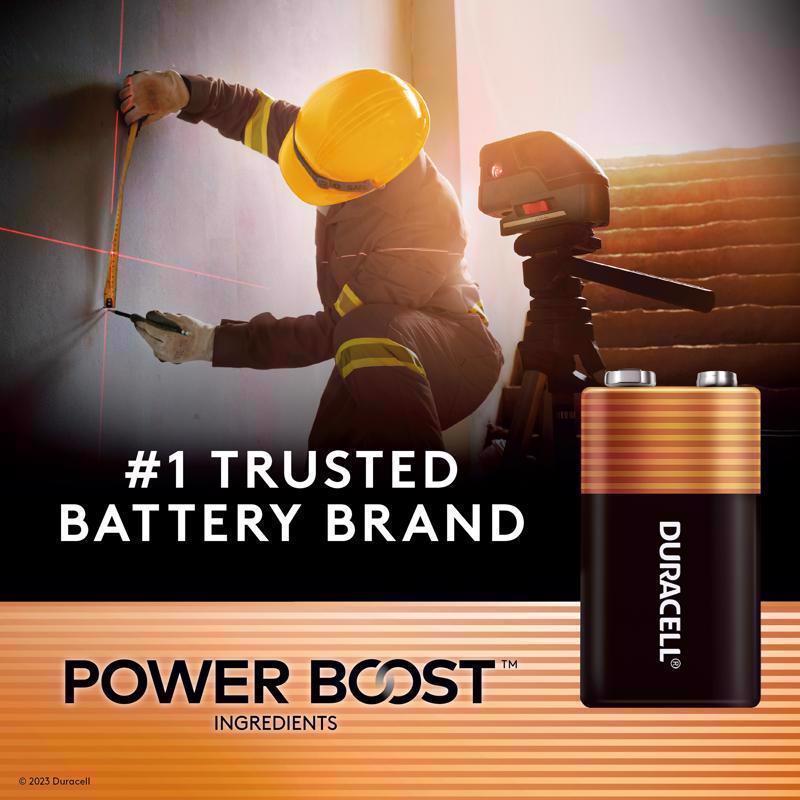 Duracell Coppertop 9-Volt Alkaline Batteries Carded