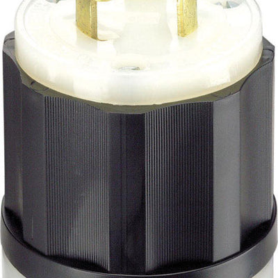 Leviton Industrial Nylon Grounding Plug L5-20P 16-10 AWG 2 Pole 3 Wire