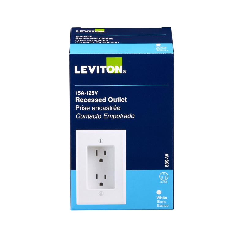 Leviton 15 amps 125 V Duplex White Outlet 5-15R