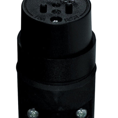 Leviton Commercial Rubber Ground/Straight Blade Connector 5-15R 18-12 AWG 2 Pole 3 Wire