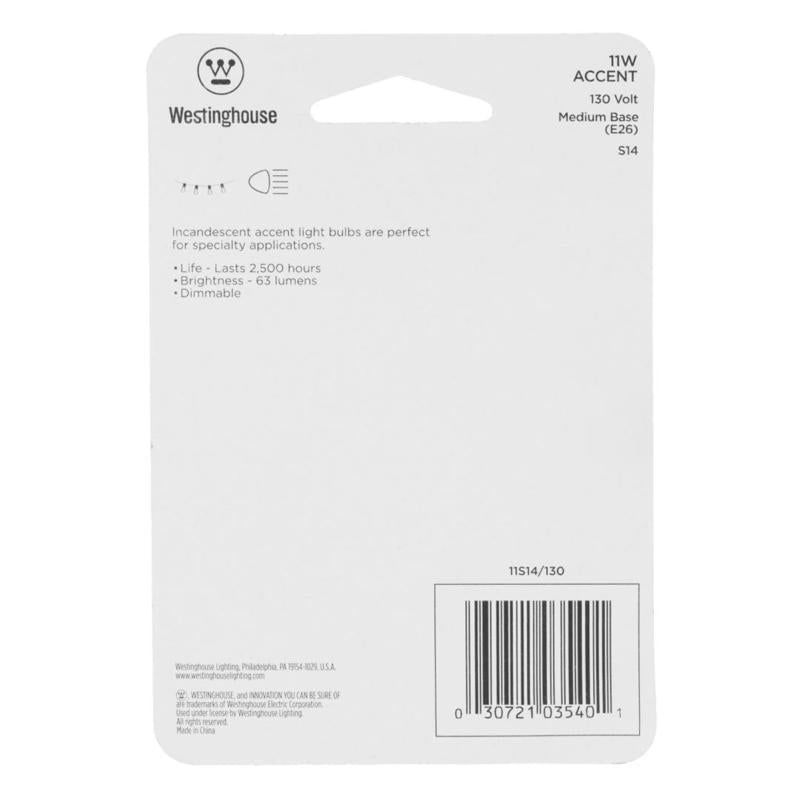 Westinghouse 11 W S14 Specialty Incandescent Bulb E26 (Medium) Clear