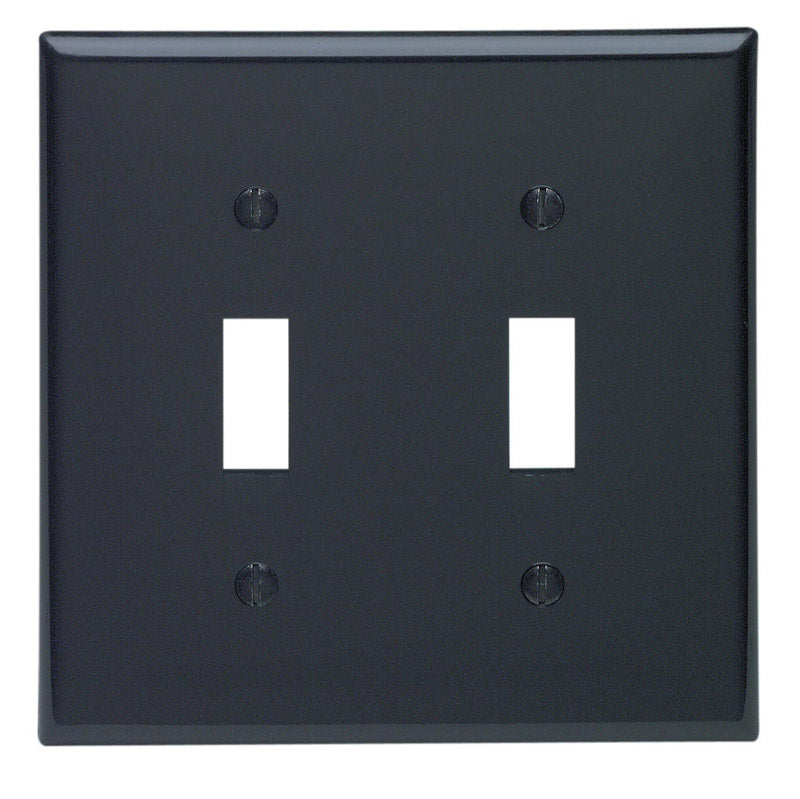Leviton Black 2 gang Nylon Toggle Wall Plate