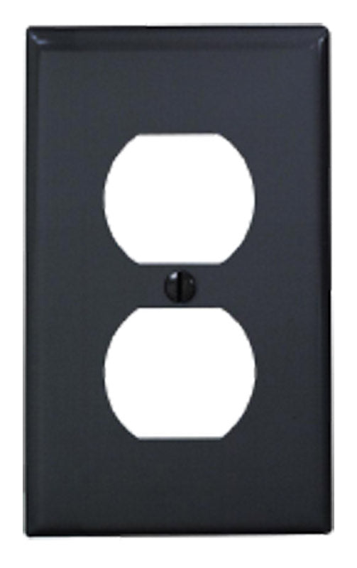 Leviton Black 1 gang Nylon Duplex Wall Plate