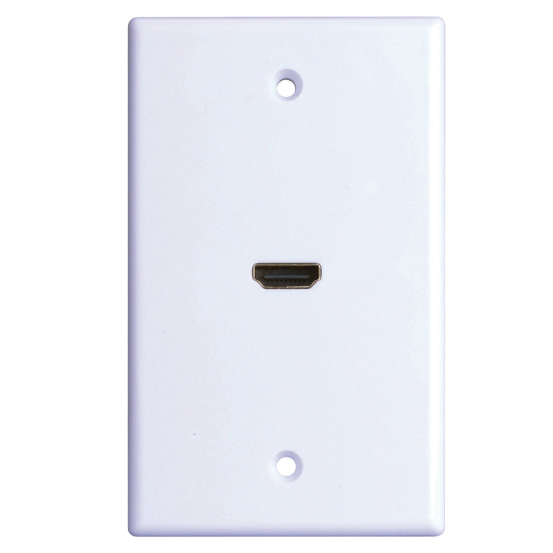 Monster Just Hook It Up White 1 gang Plastic HDMI Wall Plate