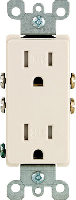 Leviton Decora 15 amps 125 V Duplex Light Almond Outlet 5-15R