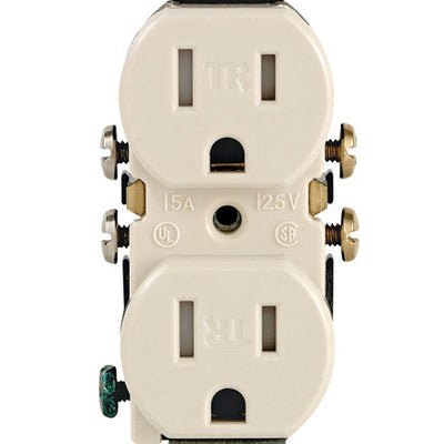 Leviton 15 amps 125 V Duplex Light Almond Outlet 5-15R 10 pk