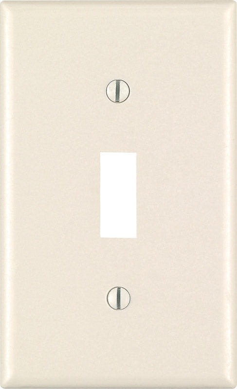 Leviton Almond 1 gang Plastic Toggle Wall Plate