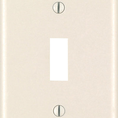 Leviton Almond 1 gang Plastic Toggle Wall Plate