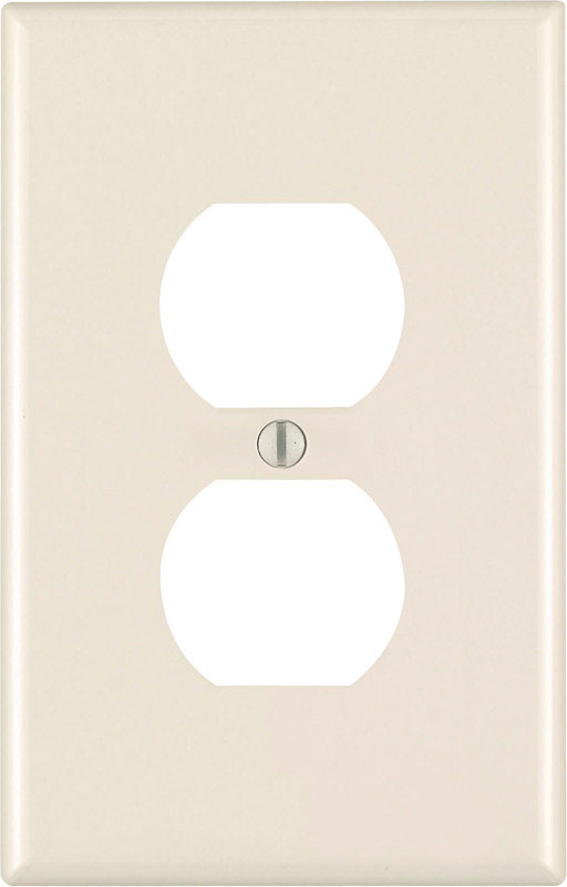 Leviton Almond 1 gang Plastic Duplex Wall Plate