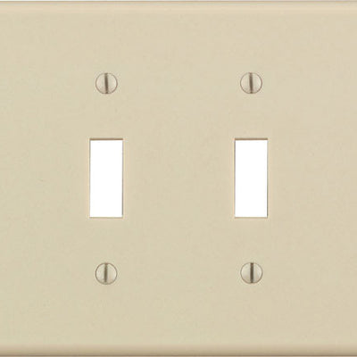 Leviton Almond 4 gang Thermoset Plastic Toggle Wall Plate