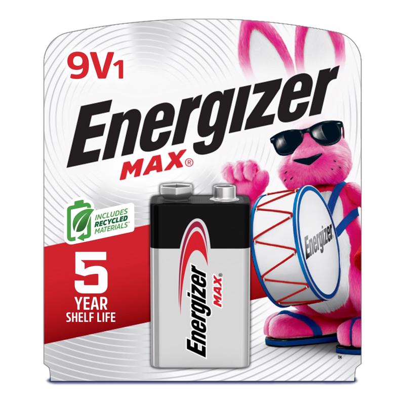 Energizer Max 9-Volt Alkaline Batteries Carded