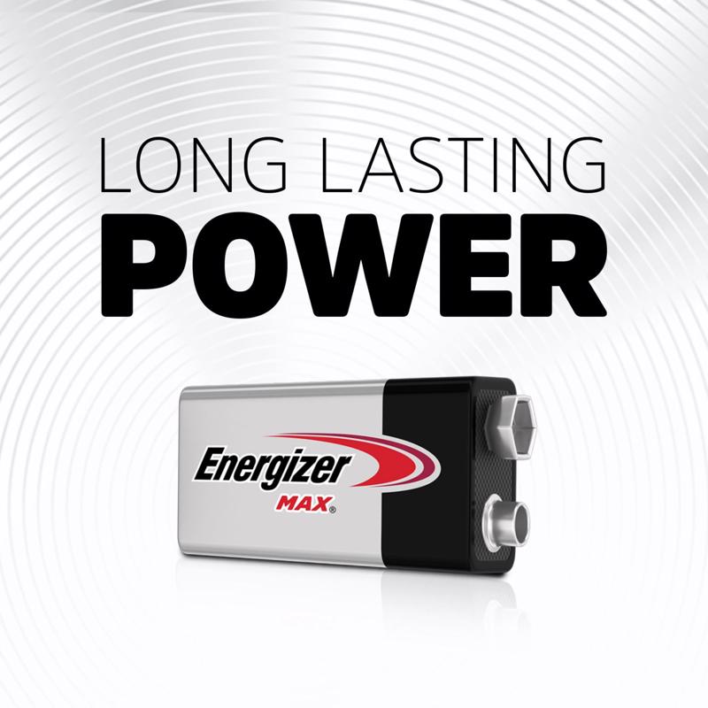 Energizer Max 9-Volt Alkaline Batteries Carded