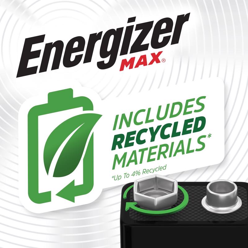 Energizer Max 9-Volt Alkaline Batteries Carded