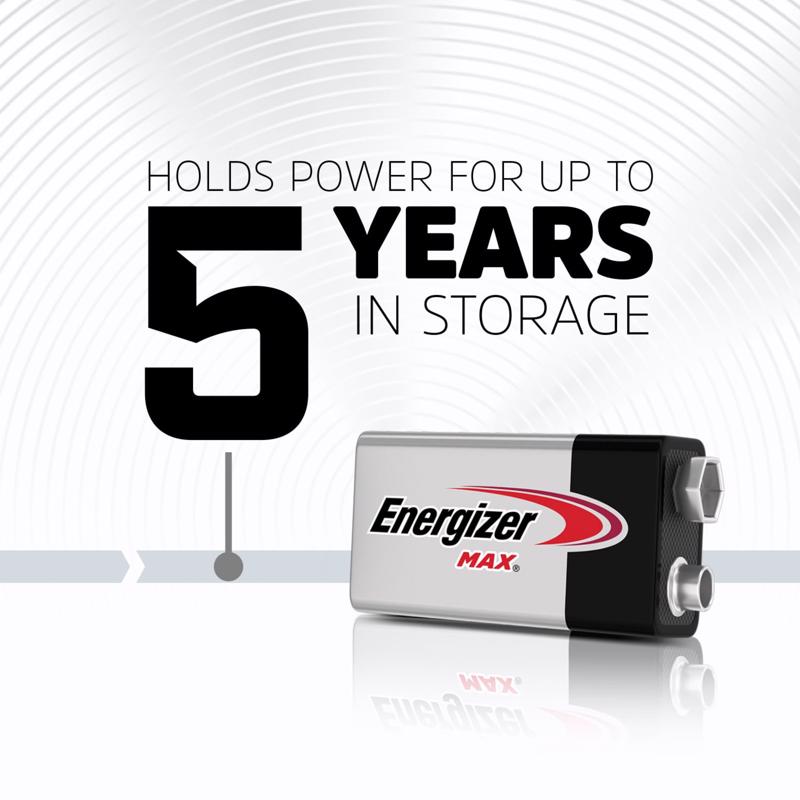 Energizer Max 9-Volt Alkaline Batteries Carded