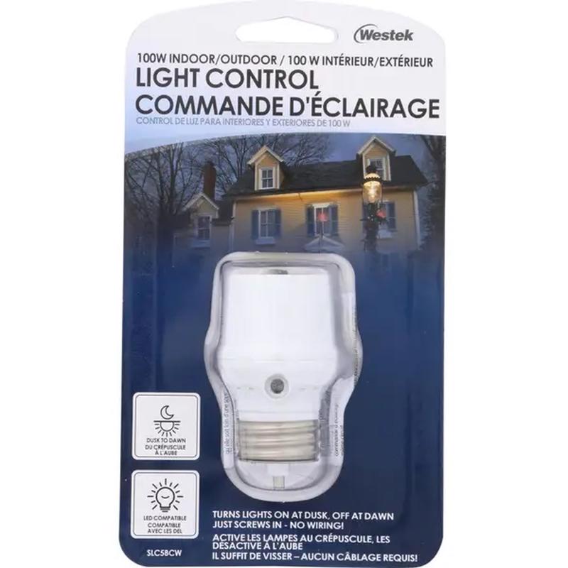 Amertac White Photoelectric Dusk to Dawn Light Control